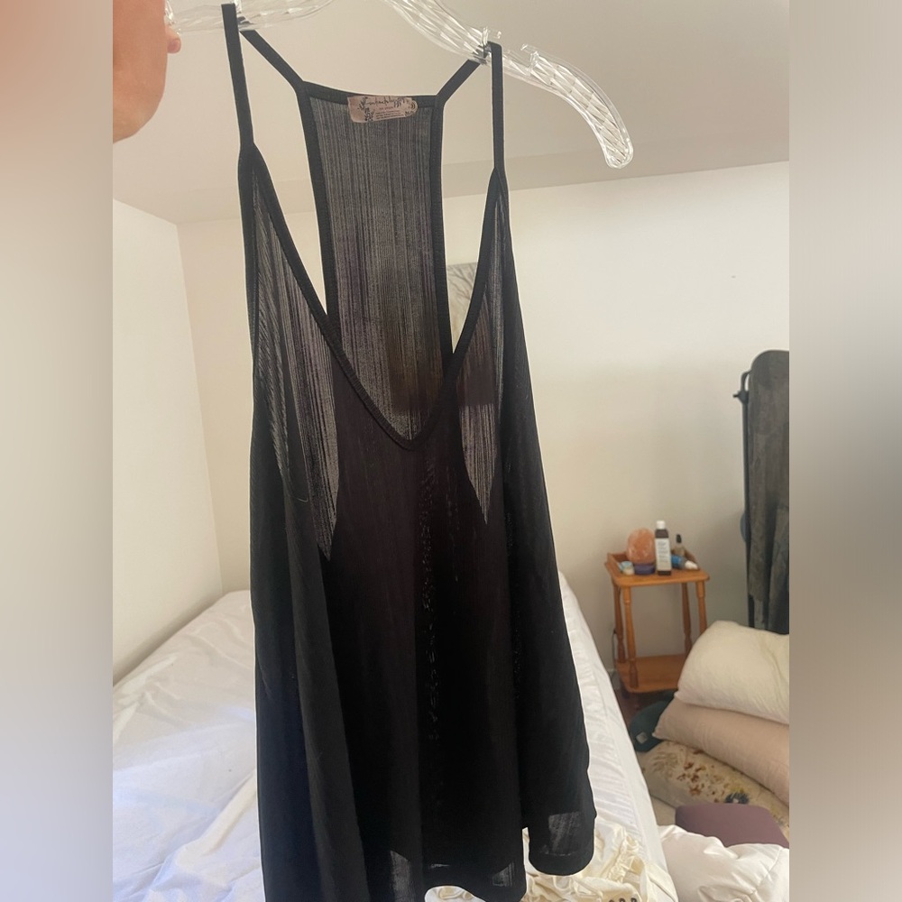 Flowy black free people tank